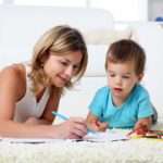 Drawing with a pencils.