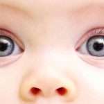 New born baby girl closeup