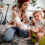 Mother Training Her Son to Use Potty s