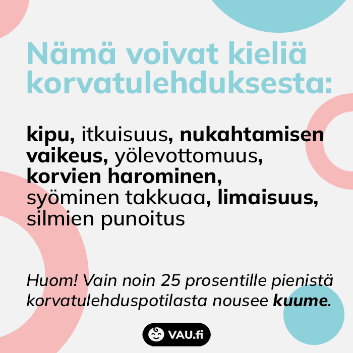 Korvatulehduksen merkkejä