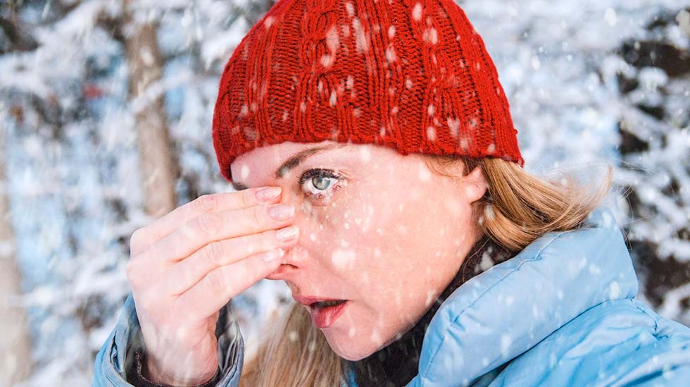 Nenäverenvuoto raskauden aikana on yleistä, ja Suomen kylmät ja talviset olosuhteet rasittavat entisestään nenän herkkää limakalvoa. (Kuva: iStock)